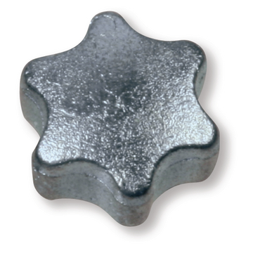 Estrella inviolable acero cincada para tornillo TX30, color plata